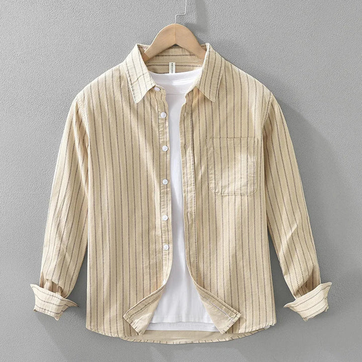 Saint Aurell Portland Stripe Shirt Lightweight Cotton Button Down