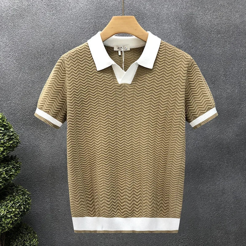 Saint Aurell Valencia Polo Knit Textured Cotton