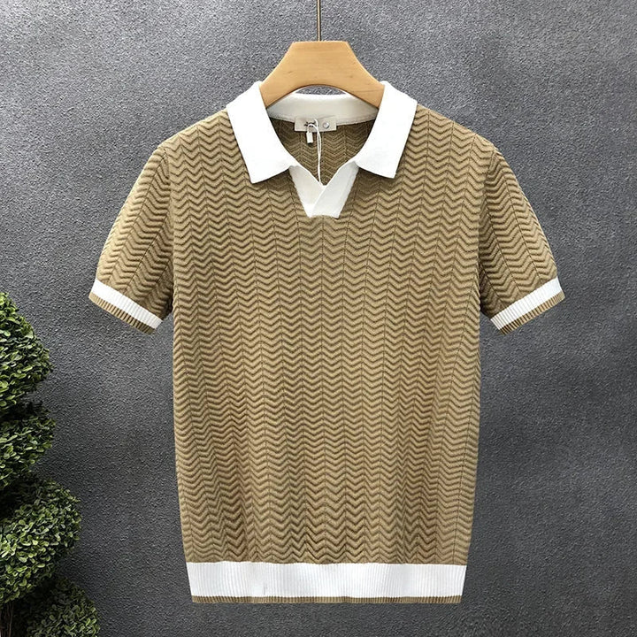 Saint Aurell Valencia Polo Knit Textured Cotton