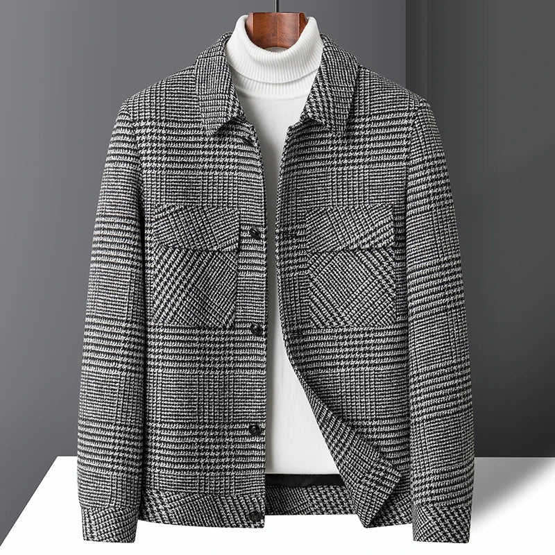 Saint Aurell Ardenford Textured Check Wool Jacket Mid-Weight