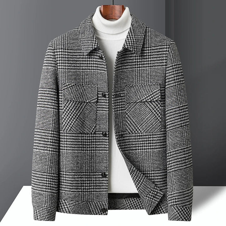 Saint Aurell Ardenford Textured Check Wool Jacket Mid-Weight