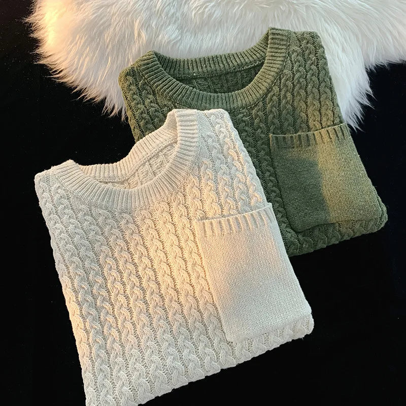 Saint Aurell Elwood Cable-Knit Vest Relaxed Fit with Pocket
