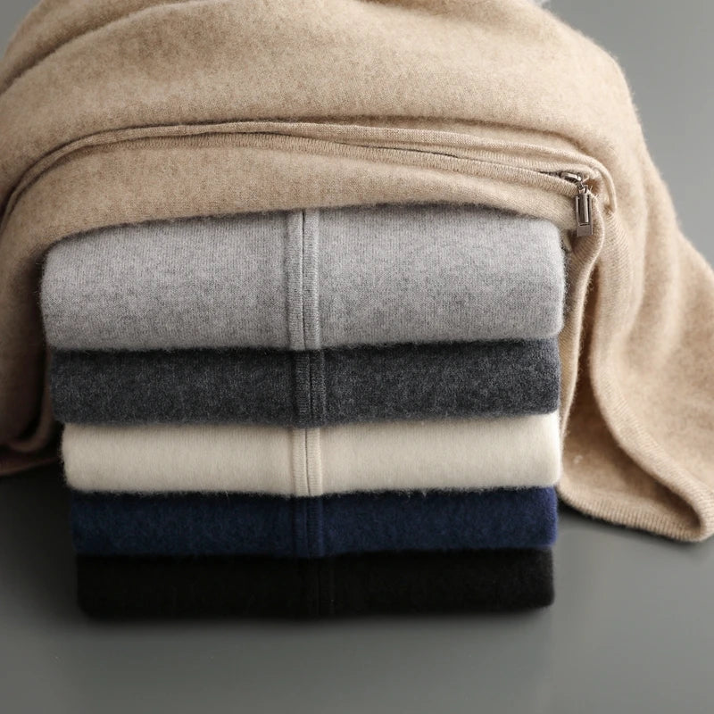 Saint Aurell Harrow Cashmere Zip Hoodie Ultra-Soft Knit
