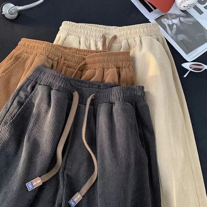 Saint Aurell Salzburg Fleece-Lined Corduroy Joggers Relaxed Fit Tapered Leg
