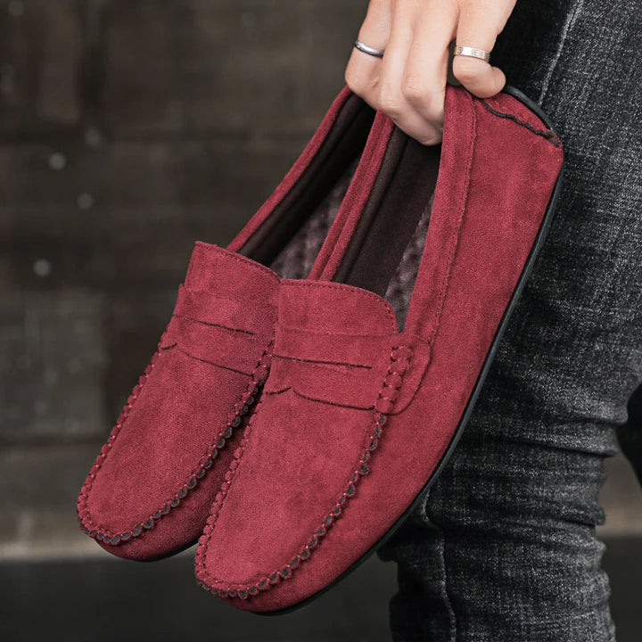 Saint Aurell Tivoli Suede Penny Loafers Men&