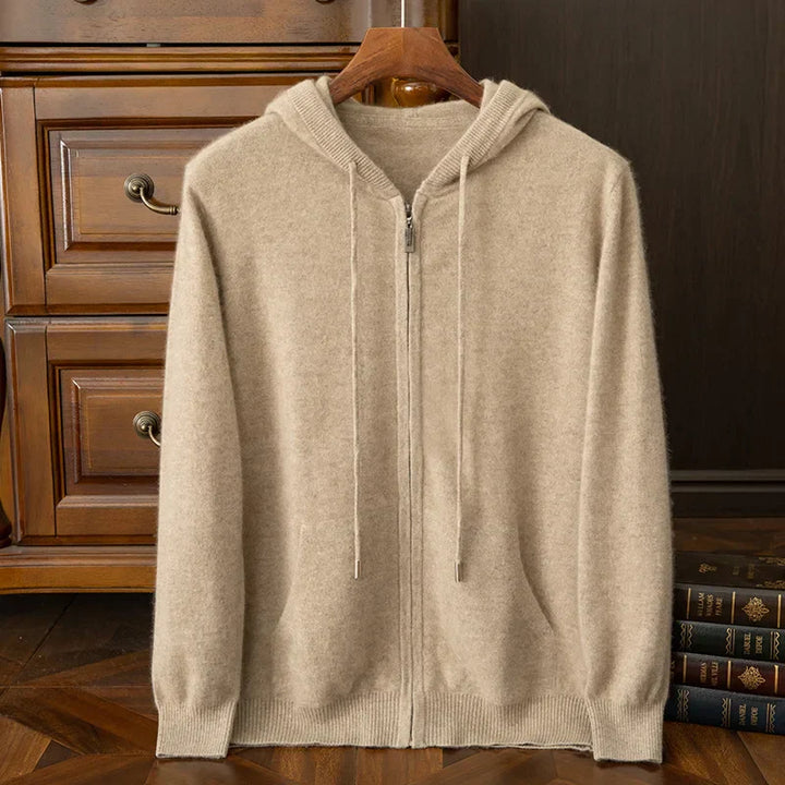 Saint Aurell Harrington Merino Wool Full Zip Hoodie Men&