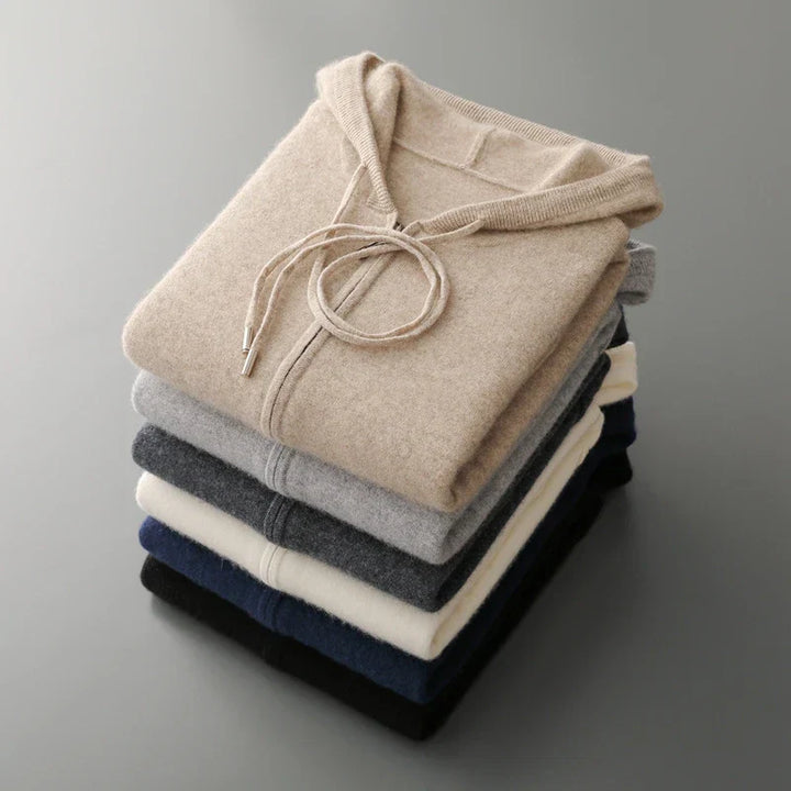 Saint Aurell Harrow Cashmere Zip Hoodie Ultra-Soft Knit