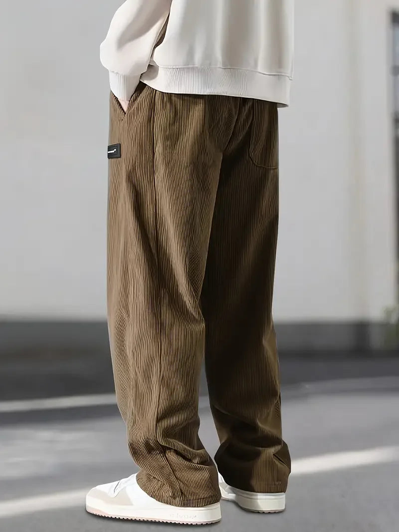 Saint Aurell Basel Brushed Cotton Corduroy Relaxed Pants