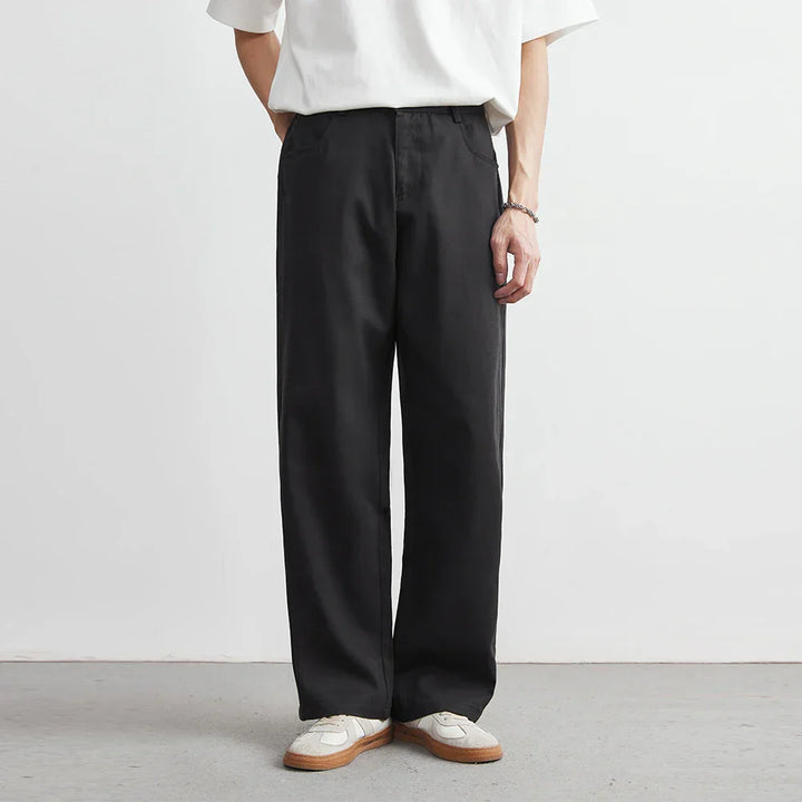 Saint Aurell Nagano Cotton Twill Wide Leg Pants