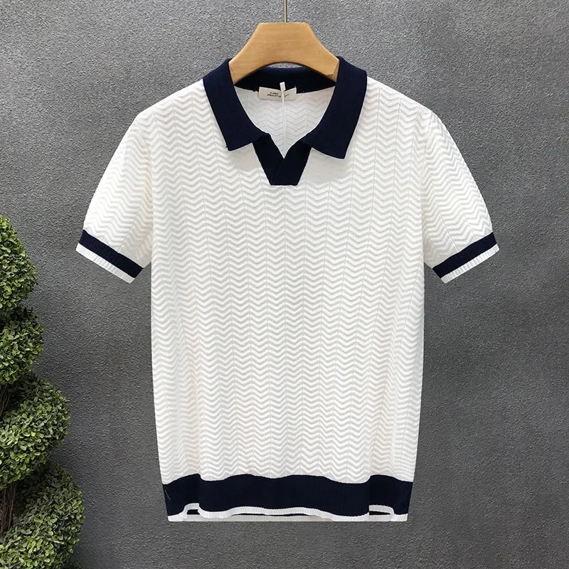 Saint Aurell Valencia Polo Knit Textured Cotton