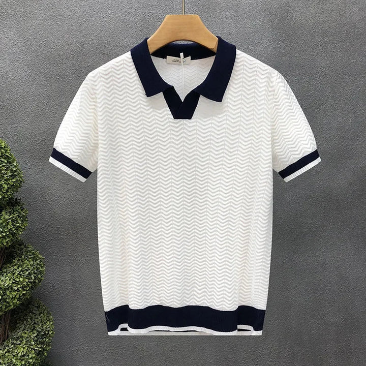 Saint Aurell Valencia Polo Knit Textured Cotton