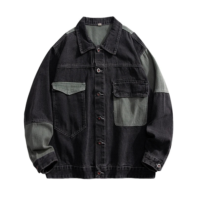 Saint Aurell Chicago Utility Denim Jacket Two-Tone