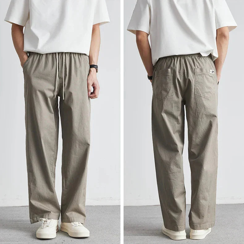 Saint Aurell Shima Pants Relaxed Fit Tapered Cotton Trousers