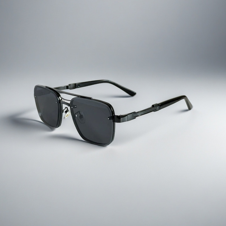 Saint Aurell Skyline Verge Aviator Sunglasses Gold-tone Squared Frame