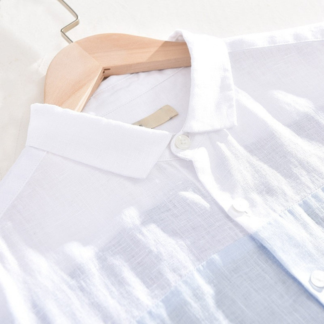 Elliot &amp; Stone Lagos Contrast-Panel Cotton Shirt