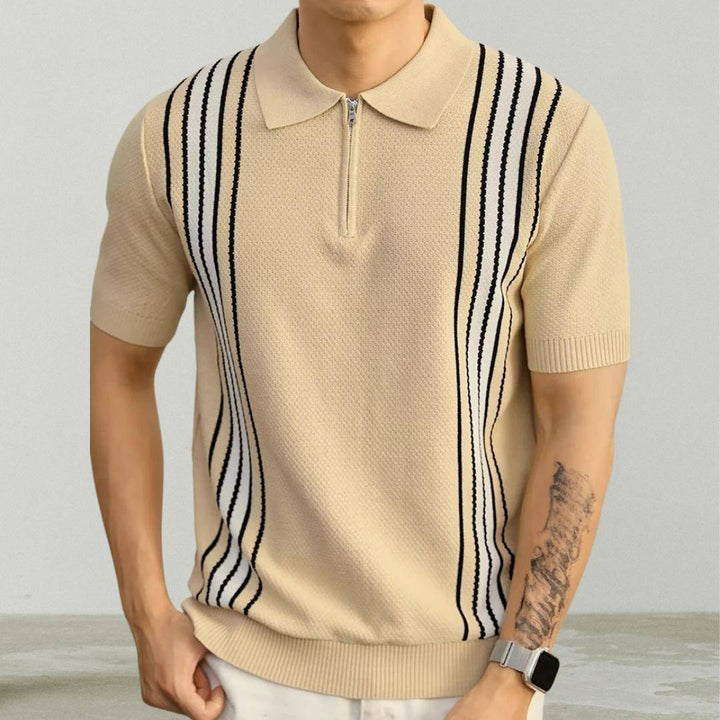 Saint Aurell Portello Zip Polo Cotton Knit