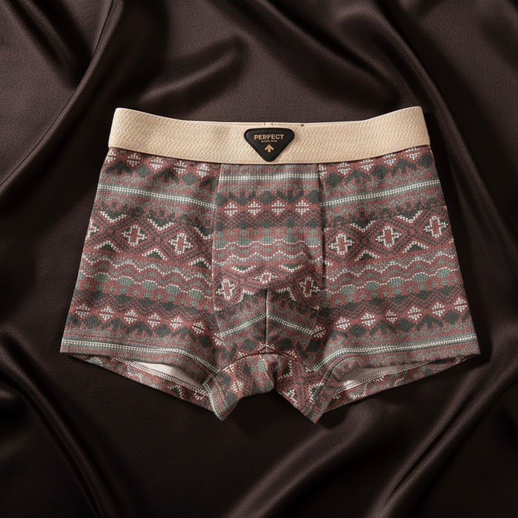 Porter Retro Organic Cotton Boxer Briefs Breathable Mesh U-Pouch Set