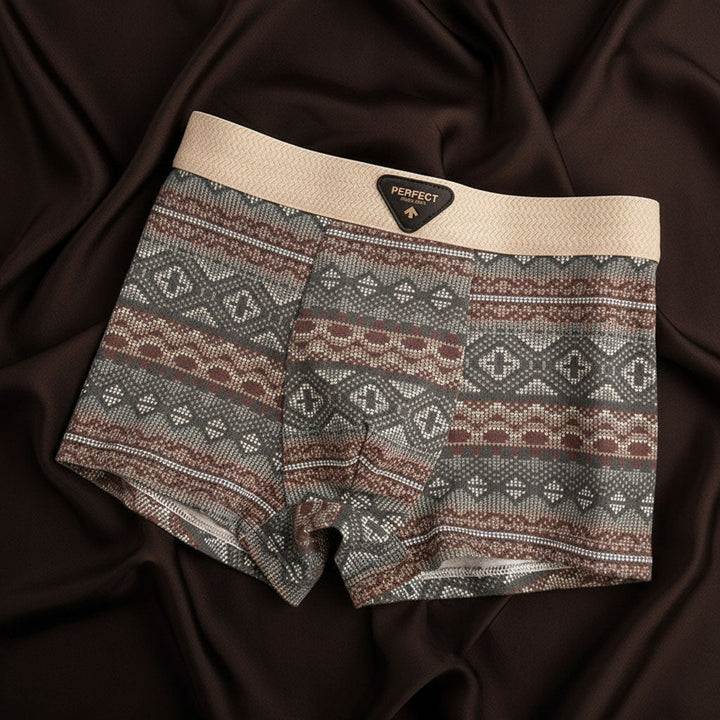 Porter Retro Organic Cotton Boxer Briefs Breathable Mesh U-Pouch Set