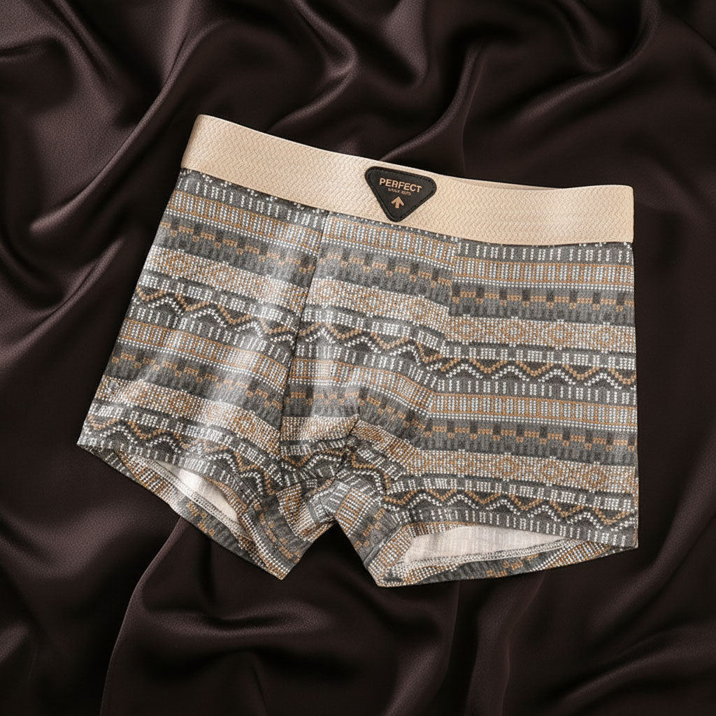 Porter Retro Organic Cotton Boxer Briefs Breathable Mesh U-Pouch Set