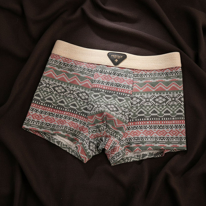 Porter Retro Organic Cotton Boxer Briefs Breathable Mesh U-Pouch Set