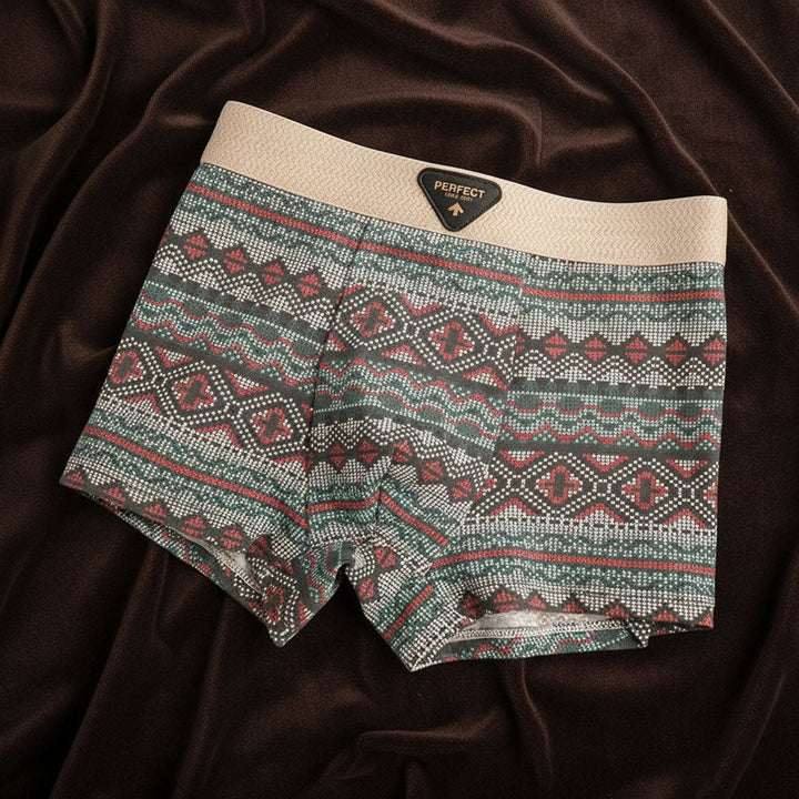 Porter Retro Organic Cotton Boxer Briefs Breathable Mesh U-Pouch Set