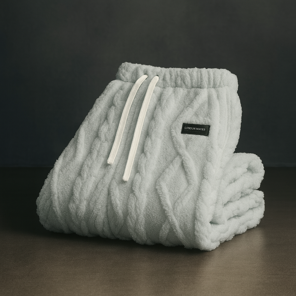 Elliot &amp; Stone Cloud Sweatpants Cable-Knit Fleece Relaxed Fit