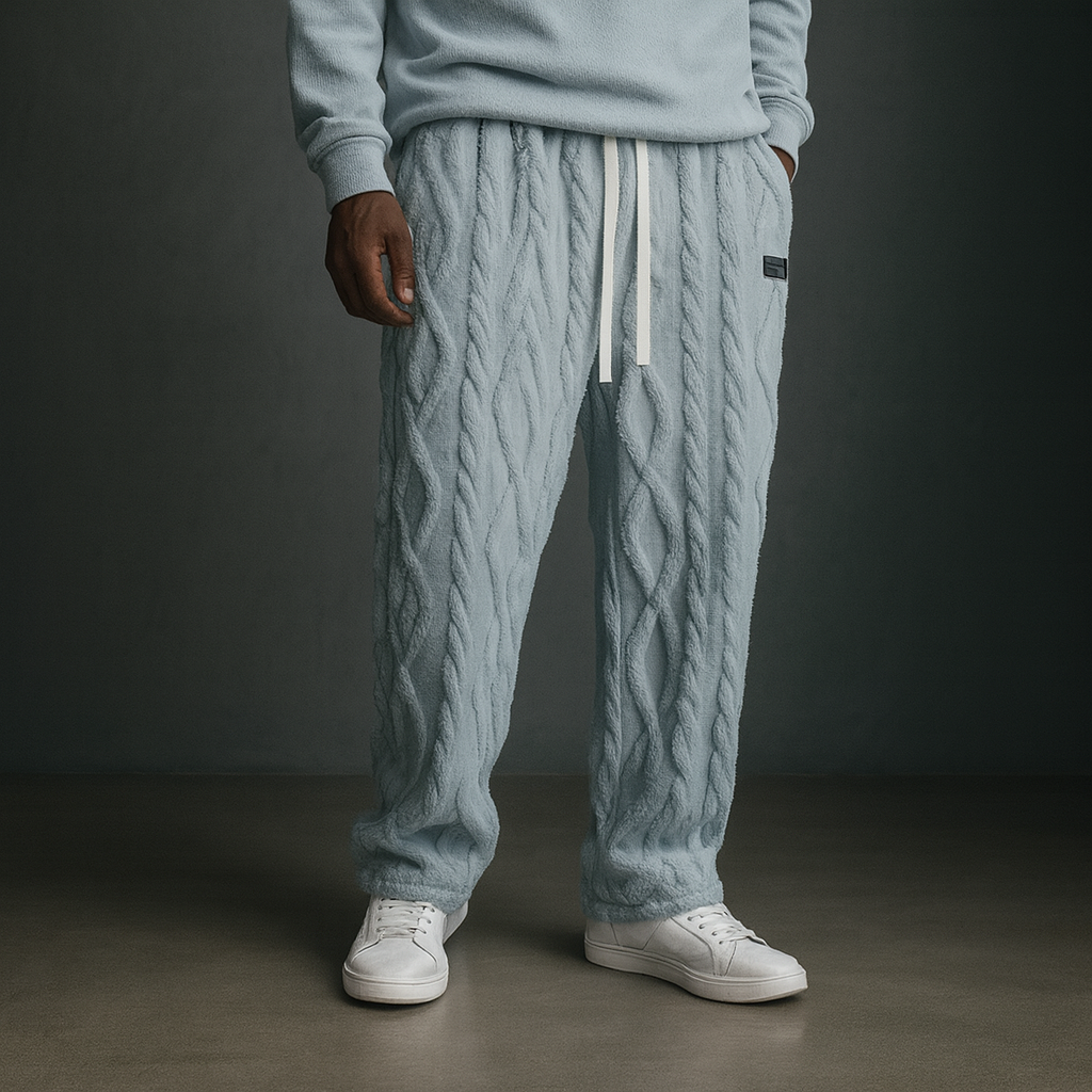 Elliot &amp; Stone Cloud Sweatpants Cable-Knit Fleece Relaxed Fit
