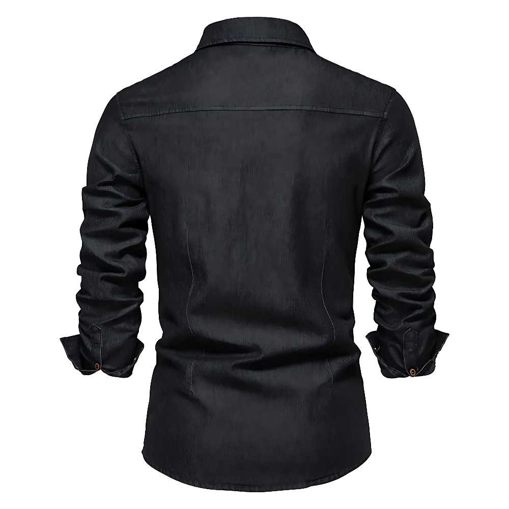 Saint Aurell AdaptiveFit Cotton Denim Shirt Slim Fit Long Sleeve
