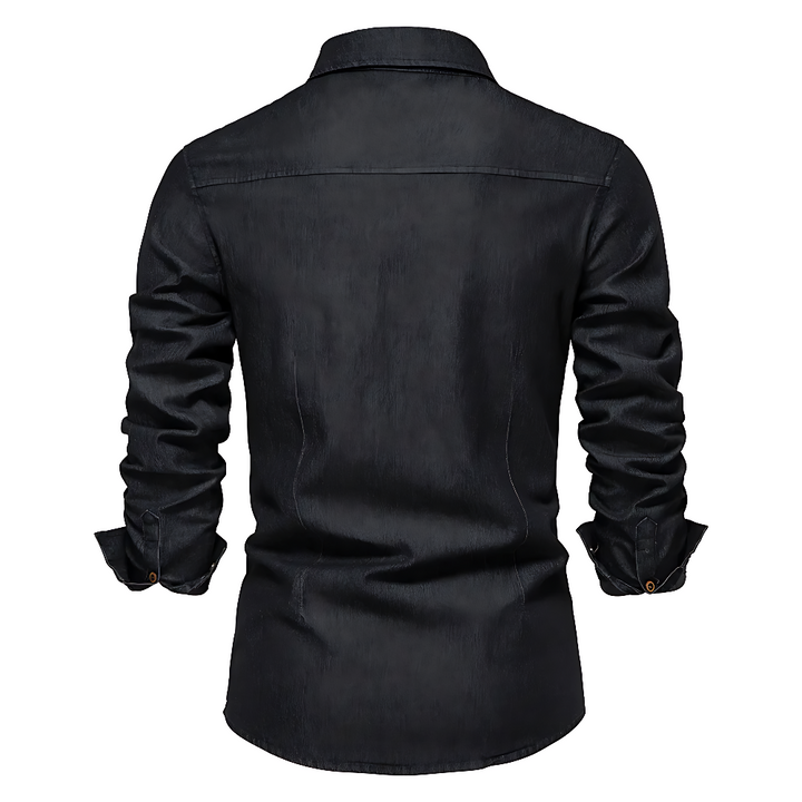Saint Aurell AdaptiveFit Cotton Denim Shirt Slim Fit Long Sleeve