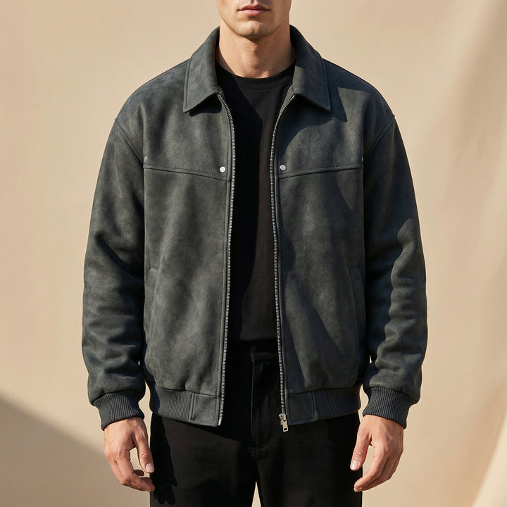 Elliot &amp; Stone Jacob Lambskin Leather Jacket Tailored Fit