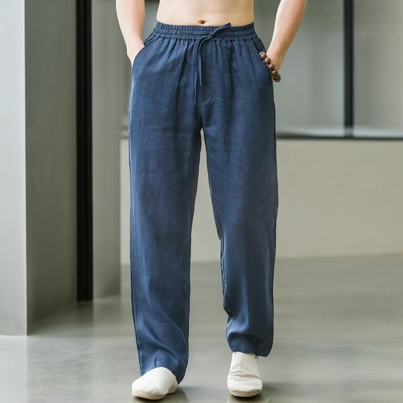 Elliot &amp; Stone Palmara Linen Pants Relaxed Fit Elastic Waistband