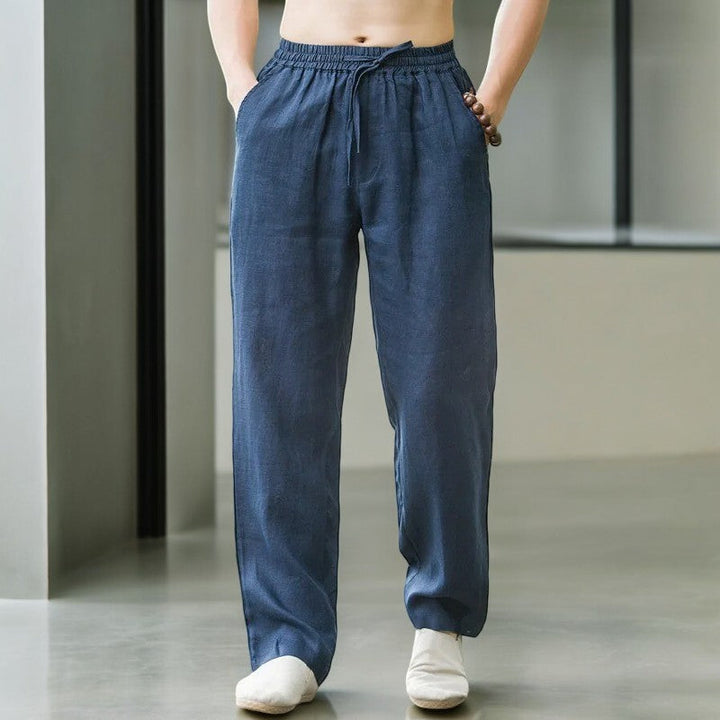Elliot &amp; Stone Palmara Linen Pants Relaxed Fit Elastic Waistband