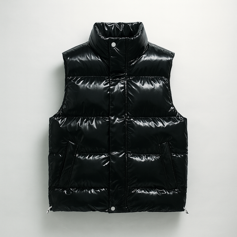 Saint Aurell Ravello Quilted Puffer Vest Matte Finish Sleeveless Jacket