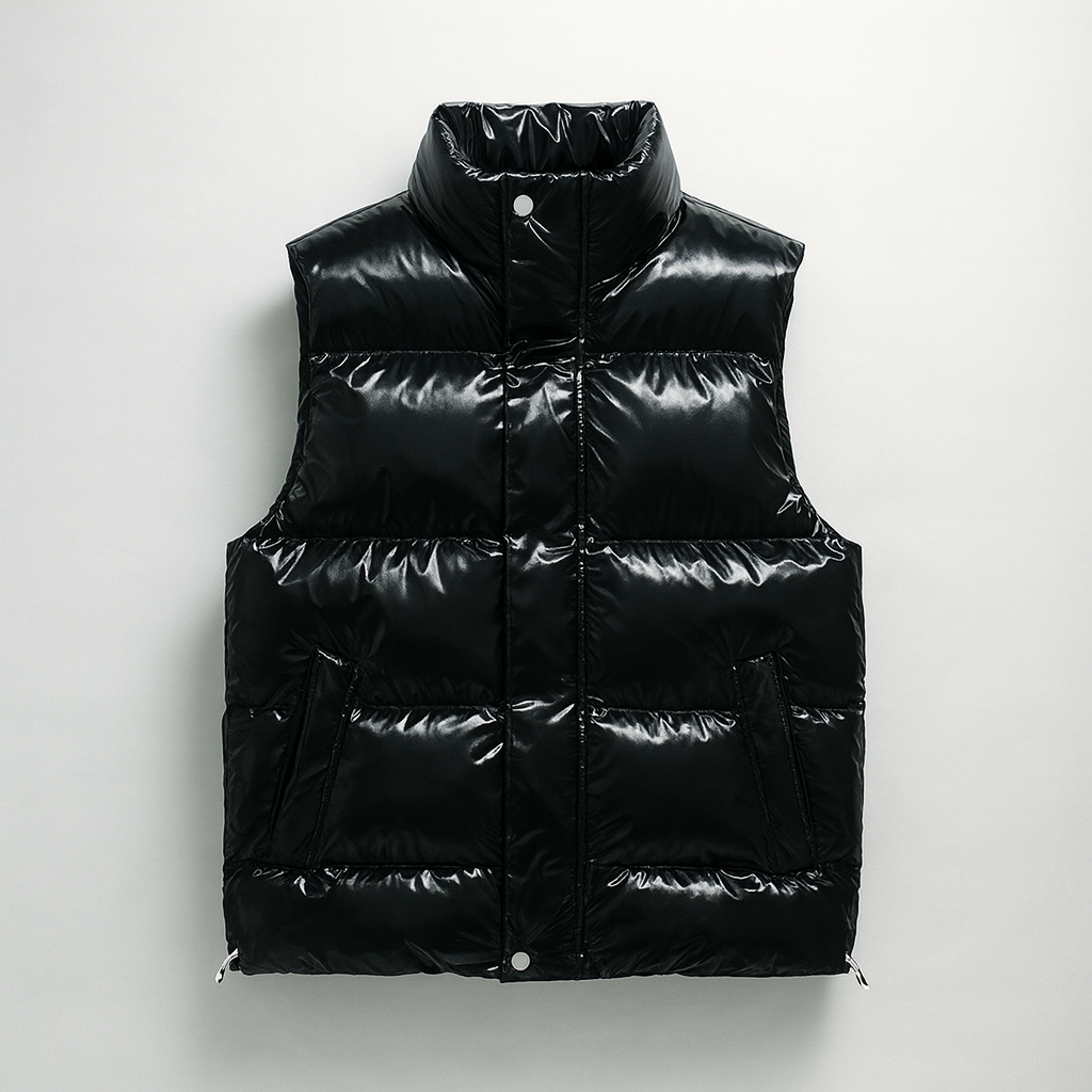 Saint Aurell Ravello Quilted Puffer Vest Matte Finish Sleeveless Jacket