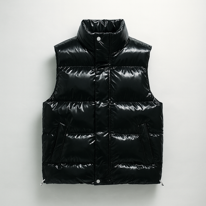 Saint Aurell Ravello Quilted Puffer Vest Matte Finish Sleeveless Jacket