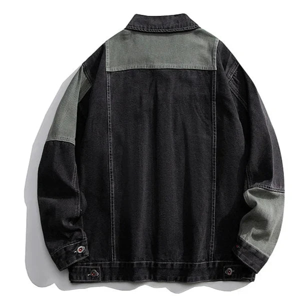 Saint Aurell Chicago Utility Denim Jacket Two-Tone