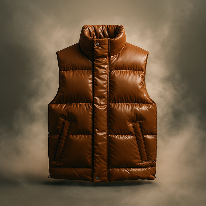 Saint Aurell Ravello Quilted Puffer Vest Matte Finish Sleeveless Jacket