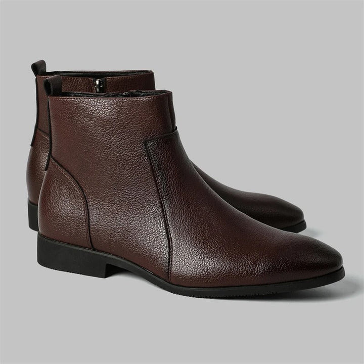 Elliot &amp; Stone Mercer Zip Leather Boots Men&