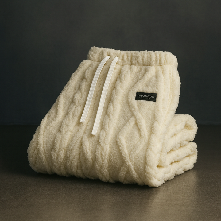 Elliot &amp; Stone Cloud Sweatpants Cable-Knit Fleece Relaxed Fit