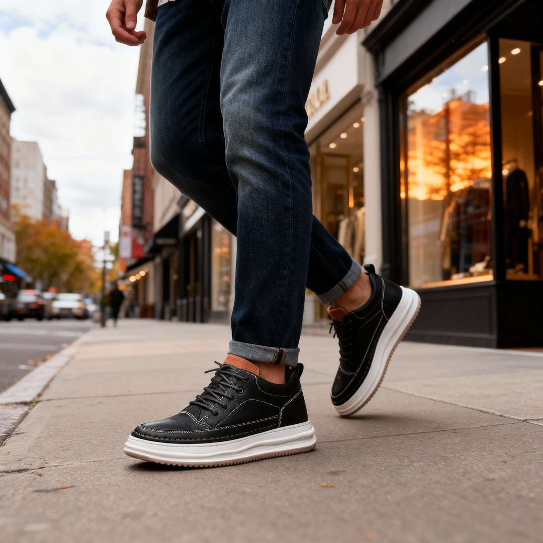 Elliot &amp; Stone Robert Johnson Leather Sneakers Men&
