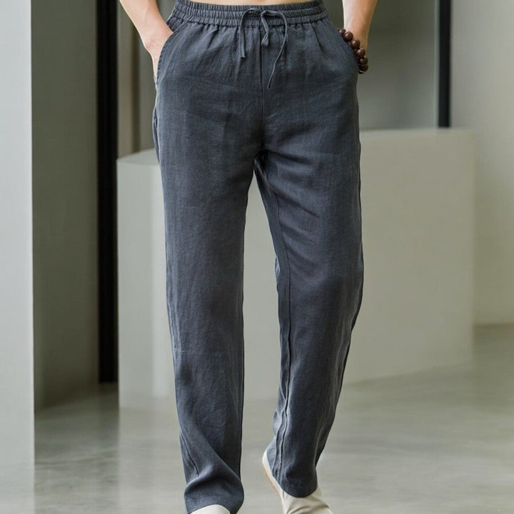 Elliot &amp; Stone Palmara Linen Pants Relaxed Fit Elastic Waistband