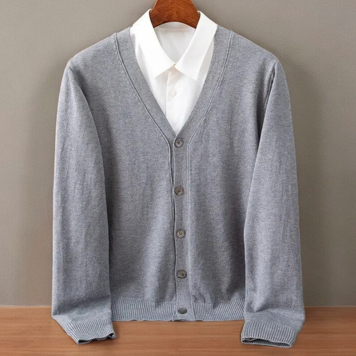 Saint Aurell Santorini Cashmere Cardigan Ultra-Soft Men&