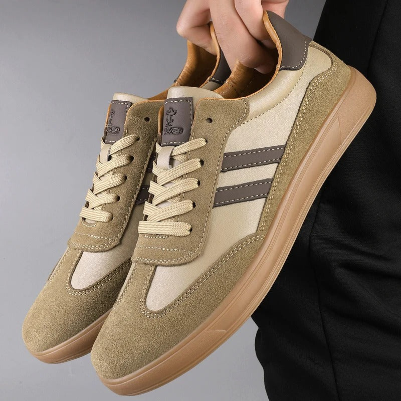 Saint Aurell Mercer Suede Trainers Retro Casual Lace-Up Sneakers
