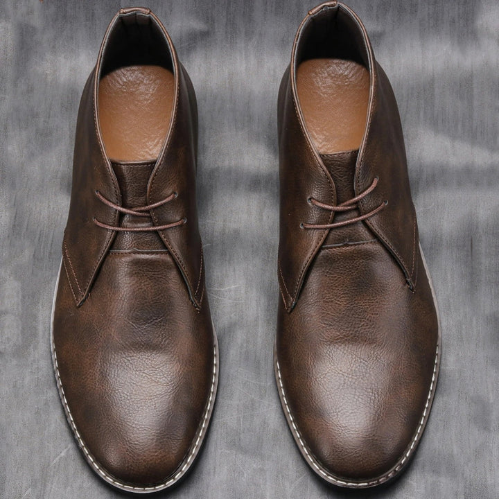 Saint Aurell Blackthorn Leather Boot Rugged Cowhide Dark Brown