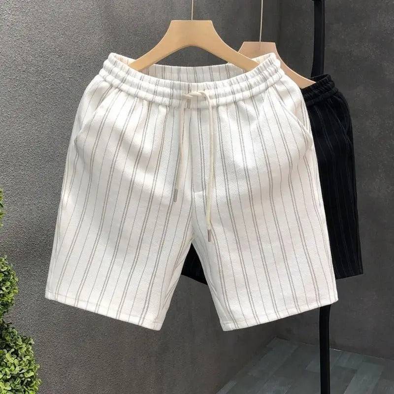 Saint Aurell Torino Men's Midweight Pinstripe Cotton Shorts