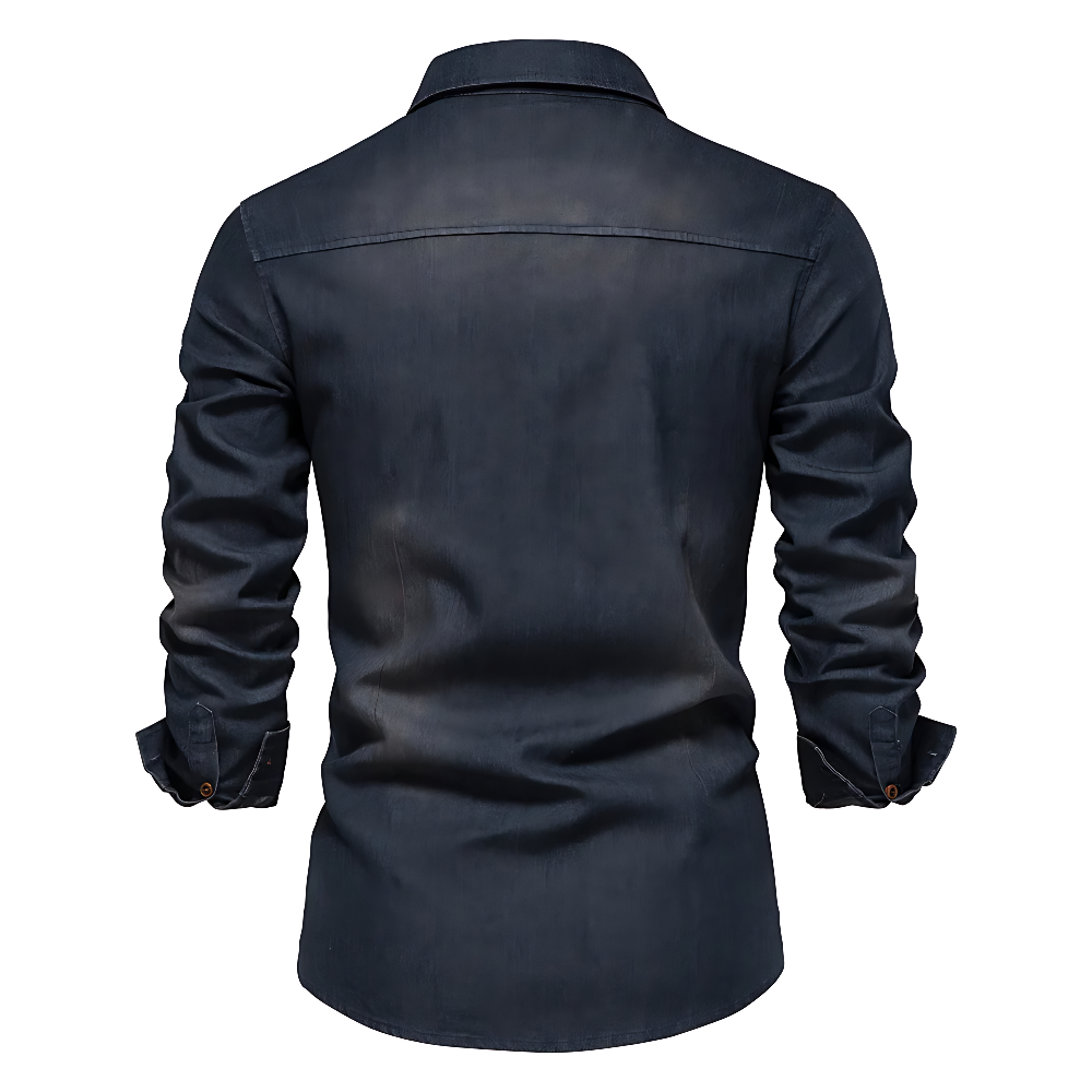 Saint Aurell AdaptiveFit Cotton Denim Shirt Slim Fit Long Sleeve