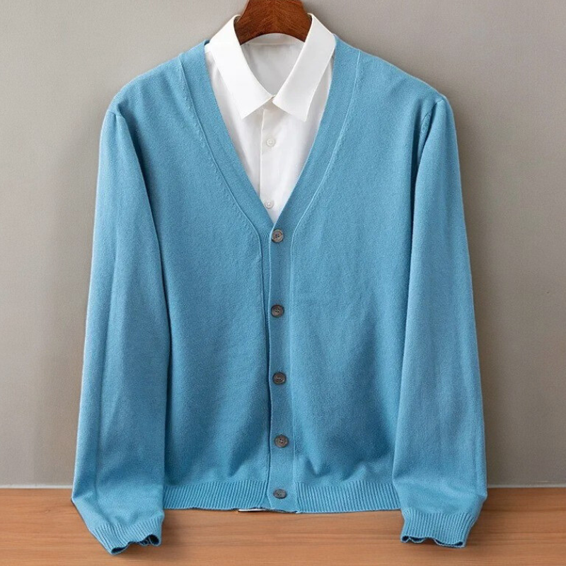 Saint Aurell Santorini Cashmere Cardigan Ultra-Soft Men&