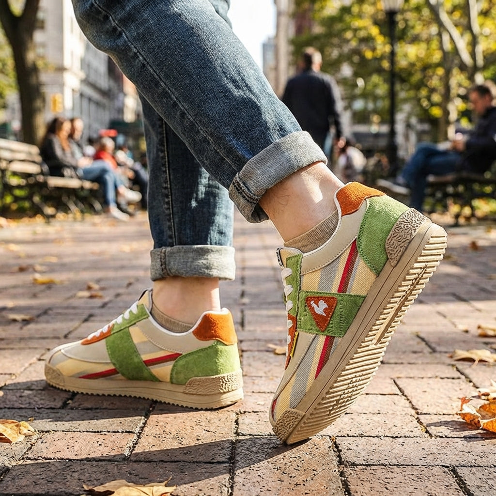 Elliot & Stone Jensen Retro Sneakers Suede Mesh Low Top