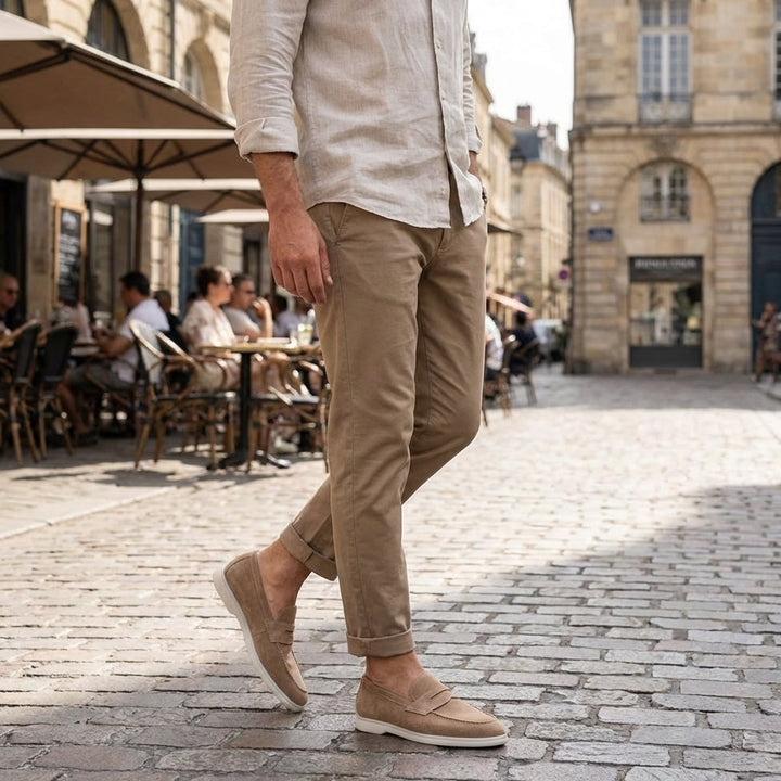 Elliot &amp; Stone Mayfair Suede Penny Loafers Lightweight Cushioned