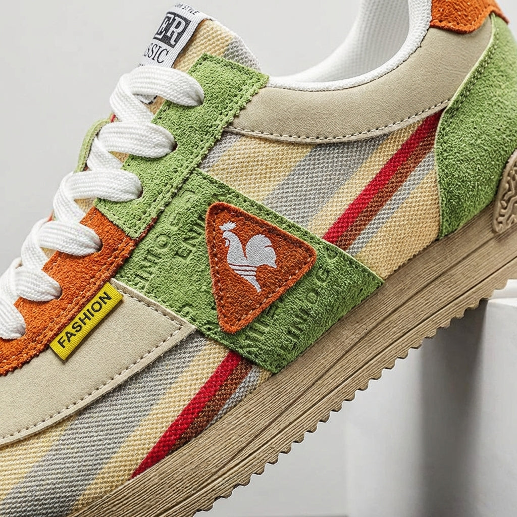 Elliot &amp; Stone Jensen Retro Sneakers Suede Mesh Low Top